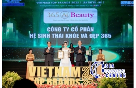 365 AI Beauty – được vinh danh top 10 “ Thương hiệu hàng đầu Việt Nam 2025”